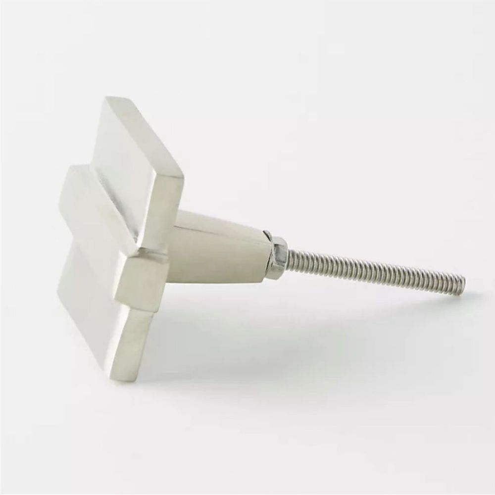 Anthropologie Square Aerin Knob Silver Drawer or Cabinet Pull Silver